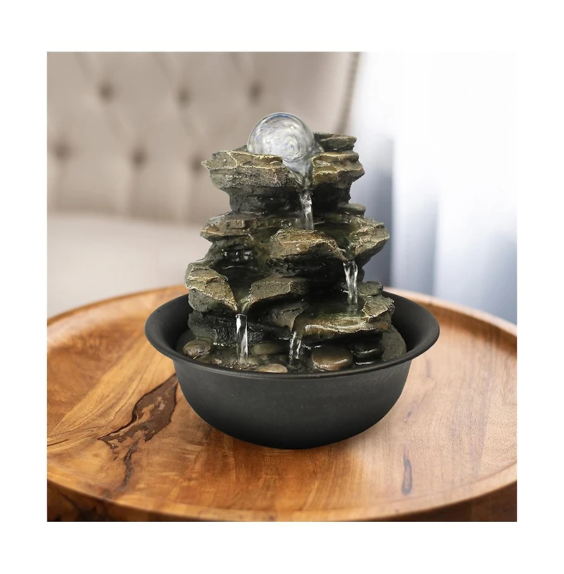SunJet 11" Spinning Orb Tabletop Fountain