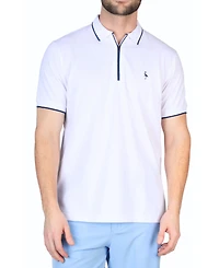 Tailorbyrd Men's Micro Pique Polo with Zipper Planket