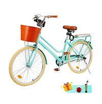 Artudatech 26-Inch Low Step Cruiser Bike with Passenger Seat & Dual Brakes, Free Bottle Holder