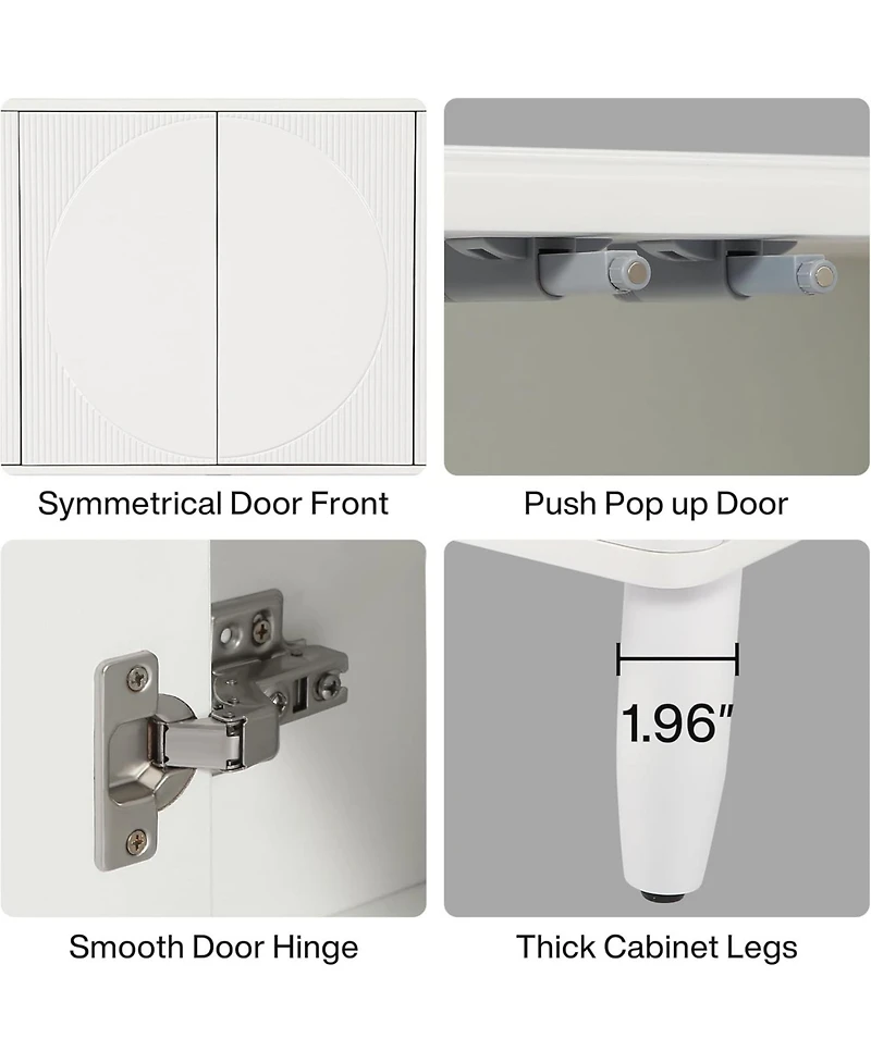 Tribesigns Buffet Cabinet Sideboard with Storage, 59.4-Inch