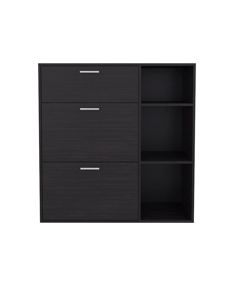 Fm Furniture Sierra Shoe Storage Cabinet, 2 Tilt-Out Drawers