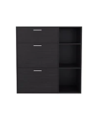 Fm Furniture Sierra Shoe Storage Cabinet, 2 Tilt-Out Drawers