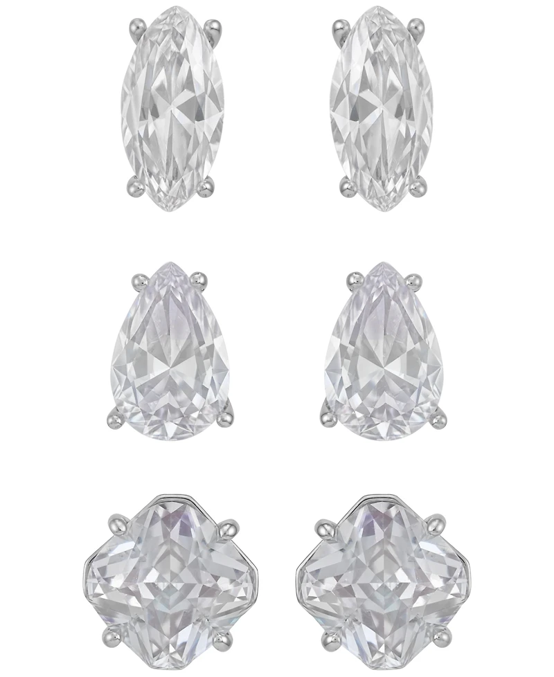 Guess 3-Pc. Cubic Zirconia Trio Stud Earring Set