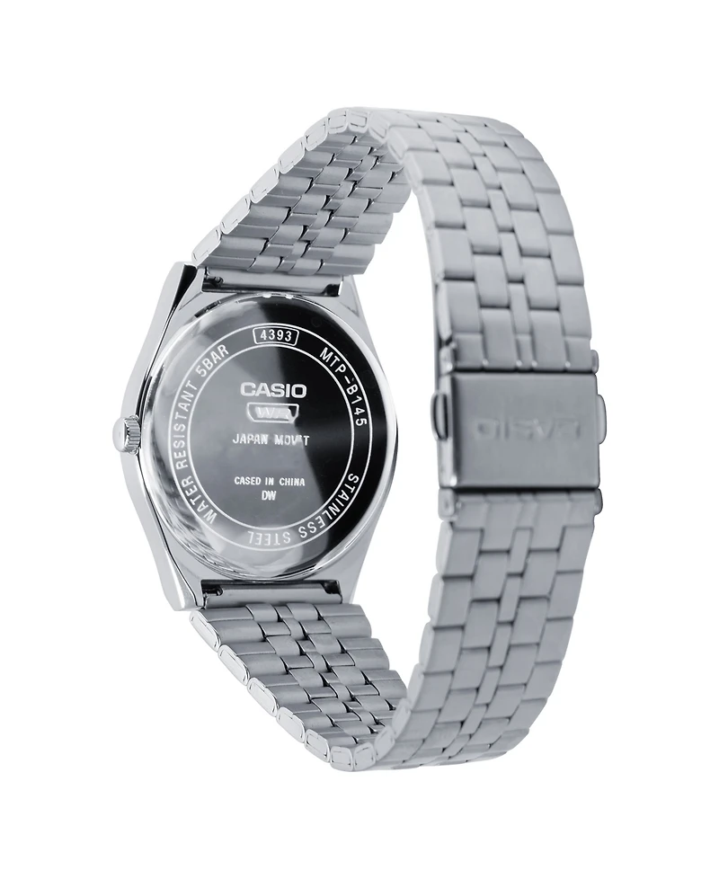 Casio Men's Japanese Quartz Silver-Tone Stainless Steel Watch, 35mm