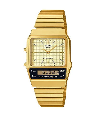 Casio Men's Japanese Quartz Gold-Tone Stainless Steel Watch, 32.1mm