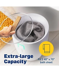 LiveFine Towel Warmer, Small Bucket Style Towel Heater with Led Display, Adjustable Timer, & More!