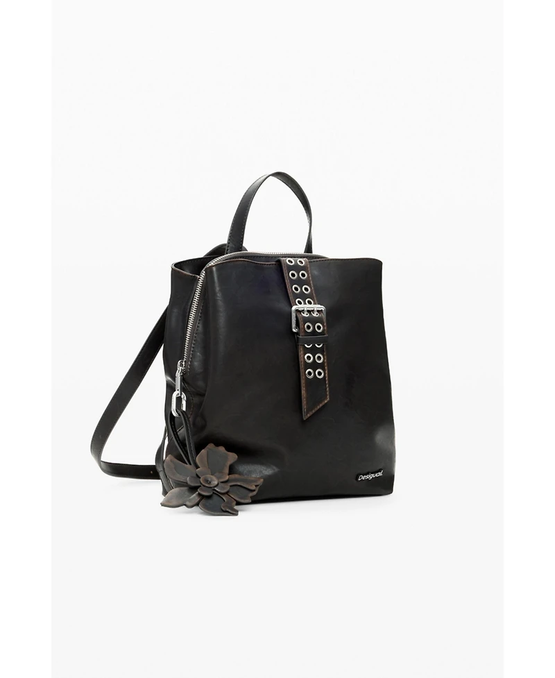 Desigual Women's Small backpack with flower appliques