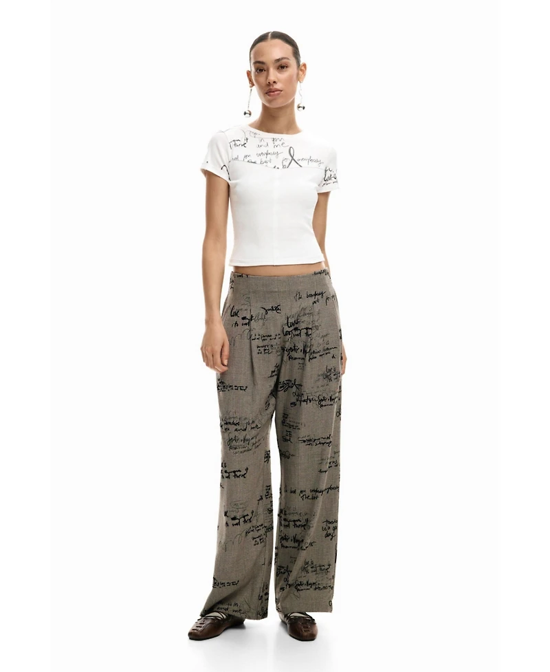 Desigual Women's T-shirt rib lettering