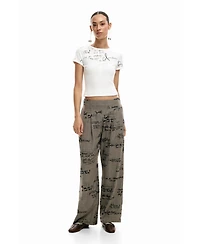 Desigual Women's T-shirt rib lettering