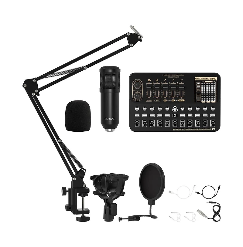 Artudatech Pro Sound Card Kit for Live Streaming Featuring Otg Clear Audio, 16 Sound & 14 Voice Effects
