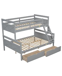 Streamdale Twin over Full Bunk Bed with Storage and Safety Features
