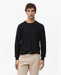 Mango Men's Wool Round-Neck Sweater