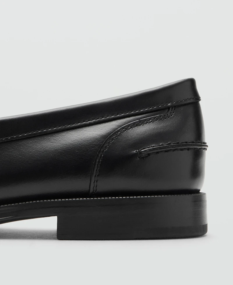 Mango Men's Aged-Leather Loafers