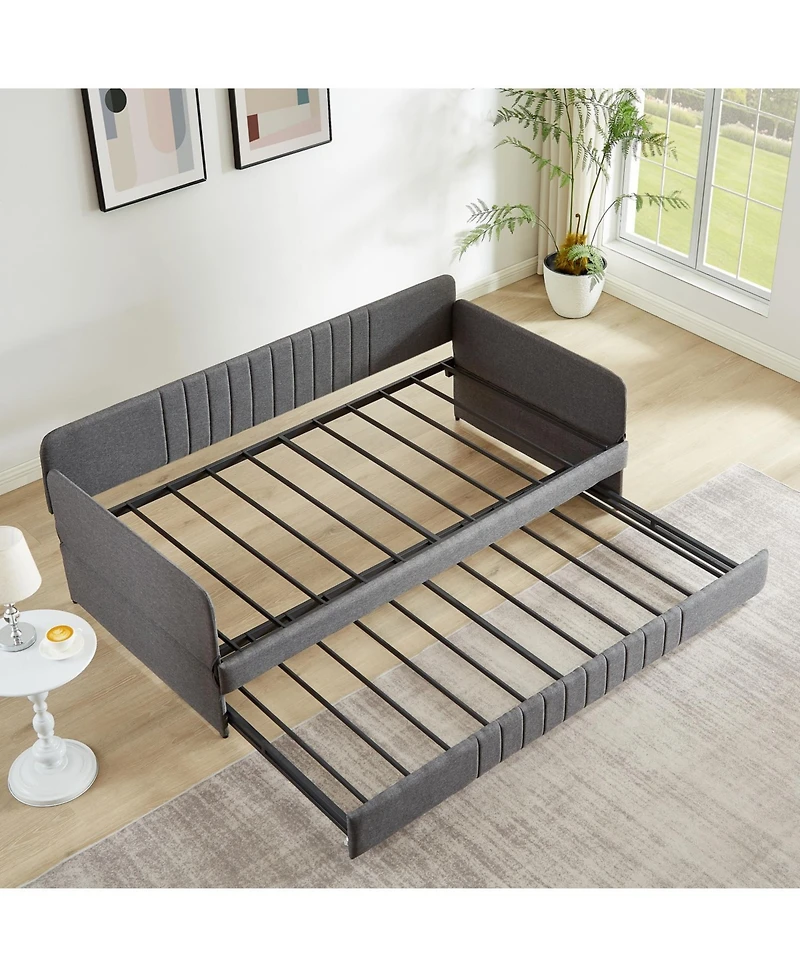 Streamdale Furniture Daybed, sofa bed metal framed with trundle