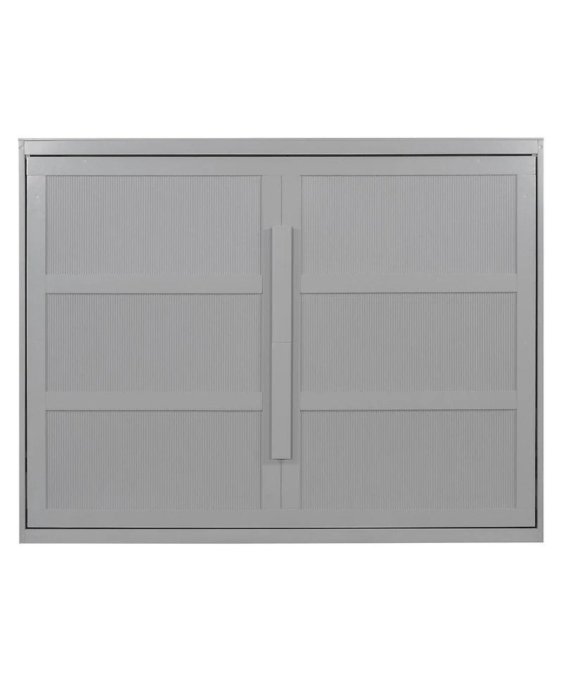 Streamdale Furniture Queen Size Murphy Bed Wall Bed Modern design with Led Lights