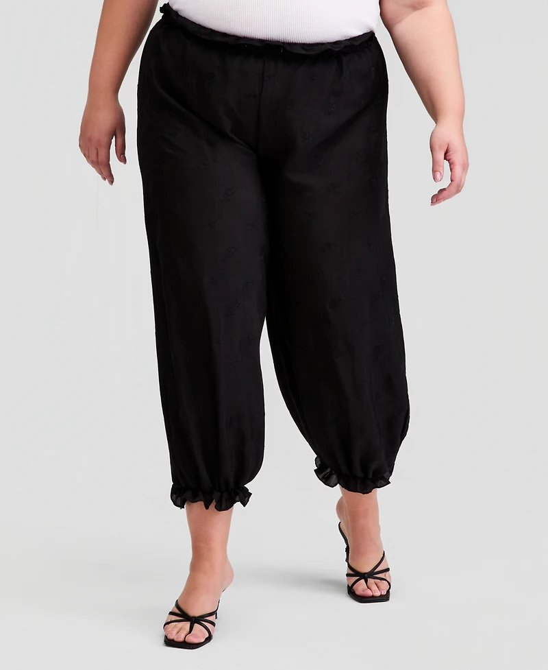 And Now This Trendy Plus Embroidered Balloon-Leg Pants, Macy's Exclusive
