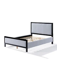 Streamdale Furniture Upholstered Bed with Fluffy Soft Headboard Frame