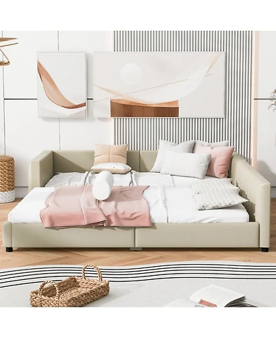 Streamdale Furniture Queen/Twin Xl Upholstered Platform Bed