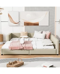 Streamdale Furniture Queen/Twin Xl Upholstered Platform Bed