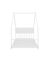 Streamdale Furniture Twin House Bed with Lights - White