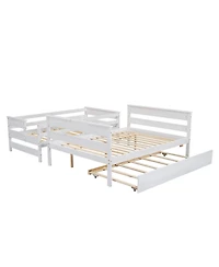 Streamdale Furniture Wood Twin over Full Bunk Bed with Twin Size Trundle