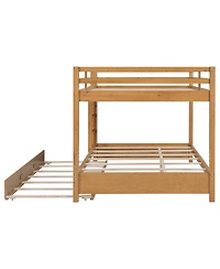 Streamdale Furniture + Queen Size + Wood + Ladder & Trundle + Bunk Bed
