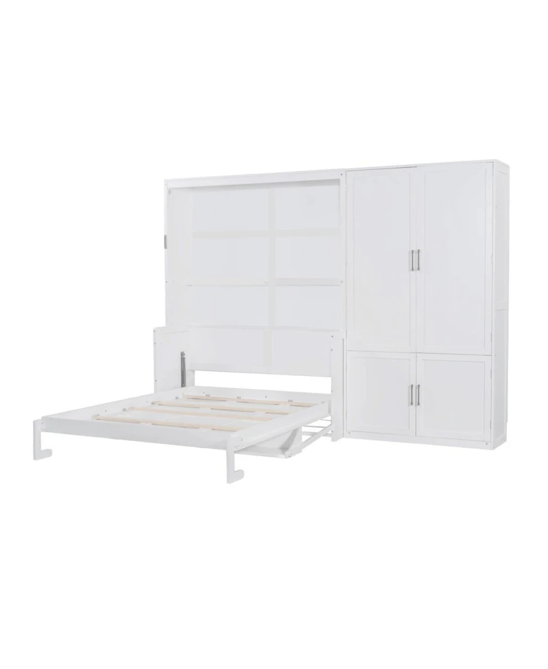 Streamdale Furniture Queen Size Murphy Bed Wall Bed with Closet