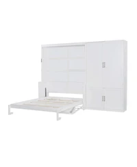 Streamdale Furniture Queen Size Murphy Bed Wall Bed with Closet
