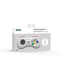 8Bitdo M30 2.4G Wireless Gamepad Controller for Sega Genesis Mini and Mega Drive Mini and Nintendo Switch - White