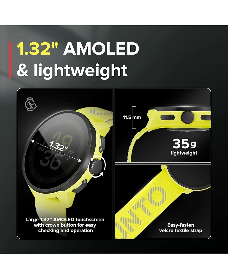 Suunto Run Gps Sports Watch with Amoled Touchscreen, Heart Rate and Sleep Tracker