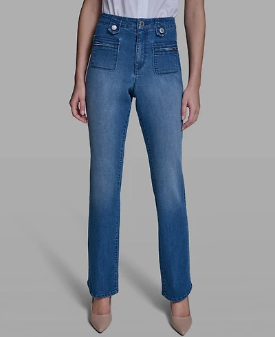 Karl Lagerfeld Paris Women's Straight Leg Jeans