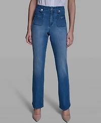 Karl Lagerfeld Paris Women's Straight Leg Jeans