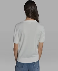 Karl Lagerfeld Paris Women's and Choupette Crewneck Graphic Sweater