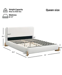 Streamdale Furniture Elegant Boucle Queen Bed