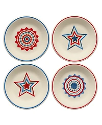 Fiesta Americana Classic Rim Salad Plates, Set of 4, Service For 4
