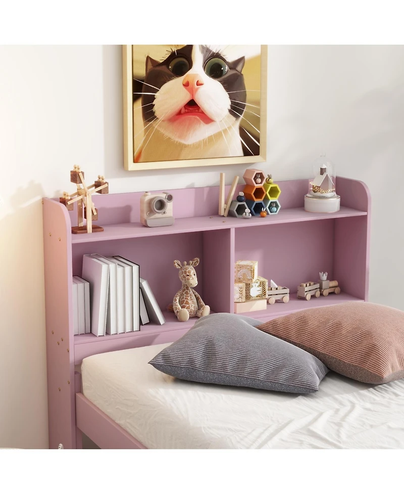 Streamdale Furniture Twin Wood Trundle & Bookcase Bed