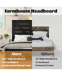 Streamdale Furniture Full Wood Platform Bed Frame, Noise Free, Easy Assembly, Under Bed Storage