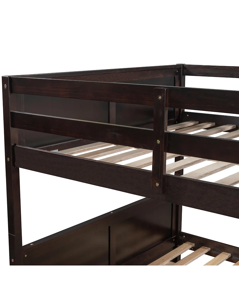 Simplie Fun Full Over Full Bunk Bed With Twin Size Trundle