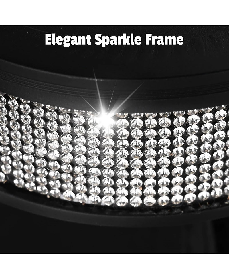 InstaHibit Ez Go 2 Pcs Portable Bar Table Shimmer Decor with Carry Bag Black Skirt for Wedding Camping Tradeshow Party