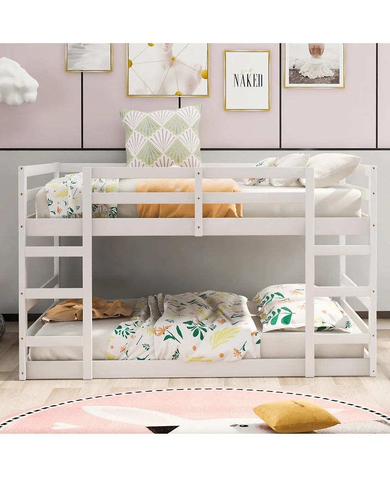 Streamdale Furniture Full Over Full Bunk Bed with Ladder