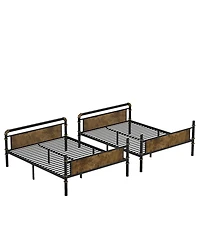 Streamdale Furniture Queen Over Queen Black Metal Bunk Bed