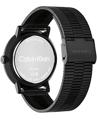Calvin Klein Men's Real Ionic Plated Black Steel Mesh Bracelet Watch, 42mm