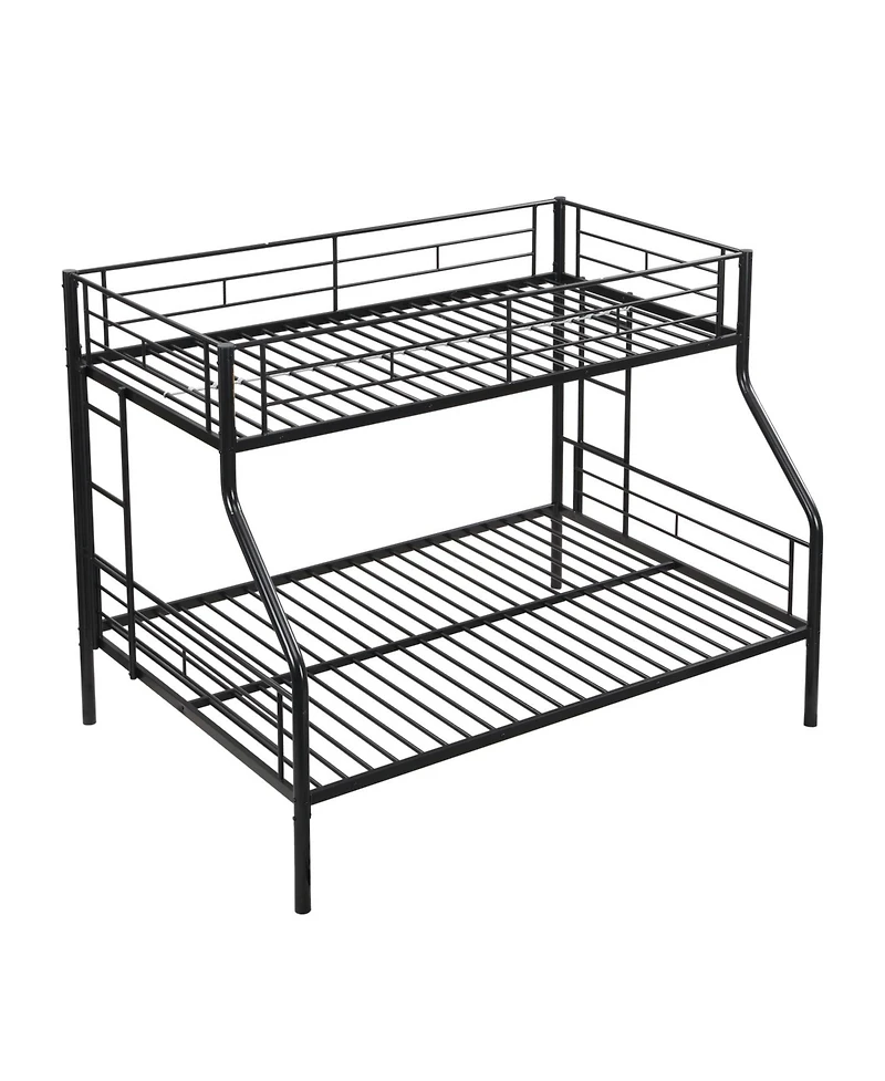 Streamdale Furniture Twin Over Full Metal Bunk Bed, No Box Spring Needed, Large Under Bed Storage, Easy Assemble