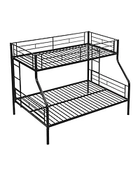 Streamdale Furniture Twin Over Full Metal Bunk Bed, No Box Spring Needed, Large Under Bed Storage, Easy Assemble