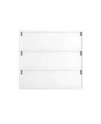 Streamdale Furniture White Glass Door Shoe Box Shoe Storage Cabinet With Rgb Led Light