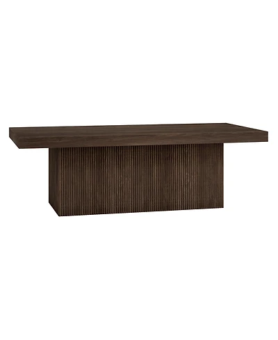 Hudson & Canal Torren 48" Wide Rectangular Fluted Coffee Table