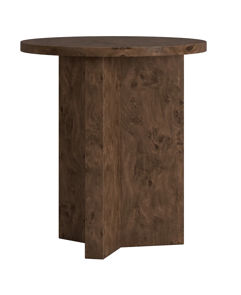 Hudson & Canal Anders 20" Wide Burled Side Table