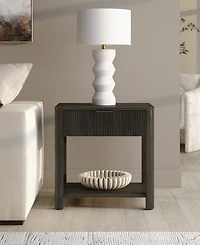 Hudson & Canal Pomona 24" Wide Rectangular Fluted Nightstand