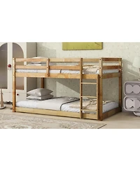 Streamdale Furniture Streamdale Twin over Twin Loft Bed with Ladder, Solid Wood Platform