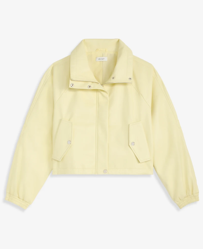 On 34th Women's Cropped Faux-Leather Jacket, Macy's Exclusive